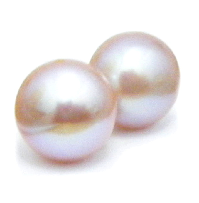 Peach 11.6mm Pearl Stud Earrings